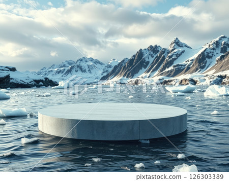 Arctic Product Podium on Water 126303389