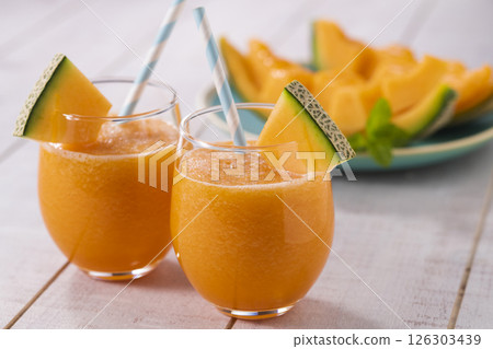 Fresh melon juice Fresh melon juice 126303439