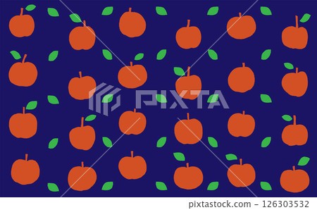 Hand drawn apple pattern - retro fruit design, background, textile, seamless Hand drawn apple pattern - retro fruit design, background, textile, seamless 126303532