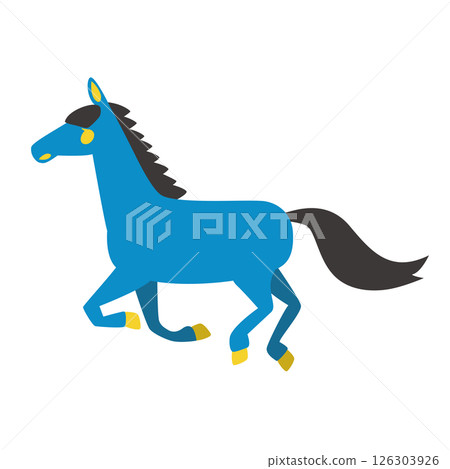 2026 Colorful horse vector illustration 2026 Colorful horse vector illustration 126303926