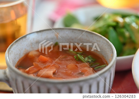 Delicious tomato soup, minestrone Delicious tomato soup, minestrone 126304283