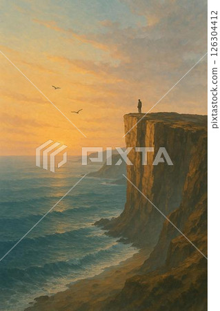 Sunset over the sea 126304412