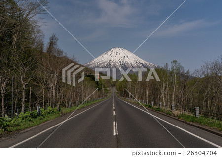 Road leading to Mt. Yotei 126304704