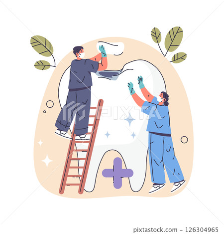 Tooth filling dental procedure vector illustration. Cavity treatment or enamel restoration, sealing or oral health care. Medical dentistry symbol for clinic and teeth hygiene services, mouth checkup. Tooth filling dental procedure vector illustration. Cavity treatment or enamel restoration, sealing or oral health care. Medical dentistry symbol for clinic and teeth hygiene services, mouth checkup. 126304965