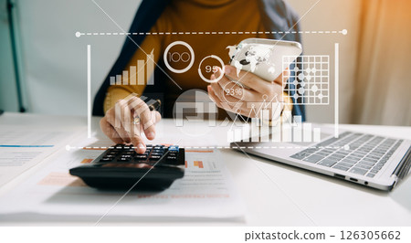 Financial report data of business operations balance sheet and income statement as Fintech 126305662