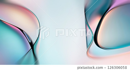 Softly curved glass shapes form an ethereal abstract background, blending pastel colors that evoke a sense of tranquility and modern design for creative projects. Softly curved glass shapes form an ethereal abstract background, blending pastel colors that evoke a sense of tranquility and modern design for creative projects. 126306058