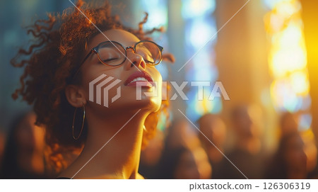 Man and woman scream in each others faces, caught in a moment of raw emotion and confrontation 126306319