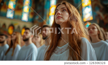 Man and woman scream in each others faces, caught in a moment of raw emotion and confrontation 126306328