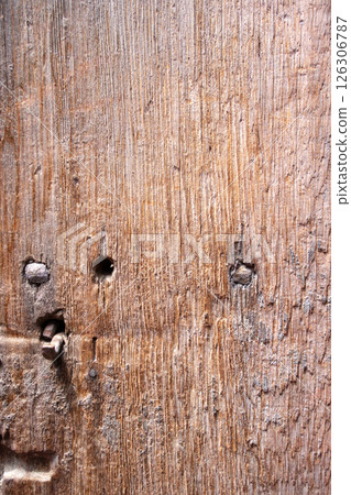 Close-up of Wooden Door background texture 126306787