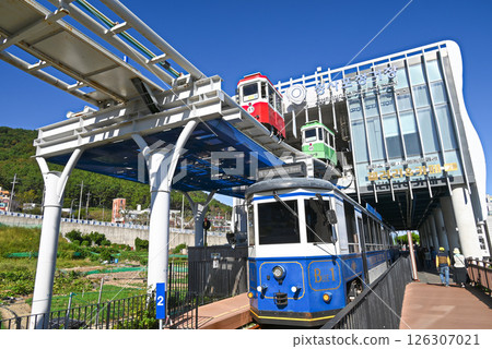 [Korea/Busan] Haeundae Blue Line Park coastal train and sky capsule (Cheongsapo Station) 126307021