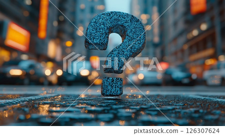 Close-up of a boys smile with bright blue braces, light facial hair, and warm bokeh in the background 126307624