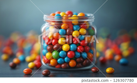 Full view of a schnauzers face and chest, with trimmed fur and symmetrical white markings 126307780