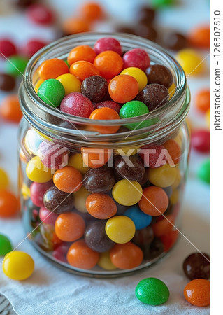 Full view of a schnauzers face and chest, with trimmed fur and symmetrical white markings 126307810
