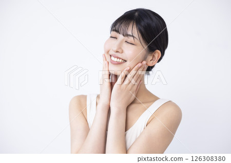 Beauty Portrait of a woman wearing a tank top 126308380