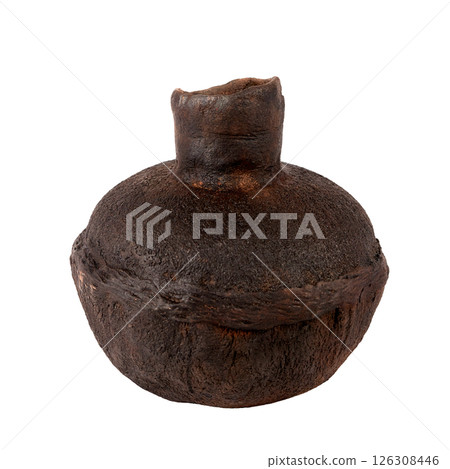 Ceramic vase on white background 126308446