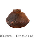 Ceramic vase on white background 126308448