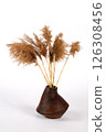 Ceramic vase on white background 126308456