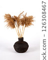 Ceramic vase on white background 126308467