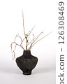 Ceramic vase on white background 126308469