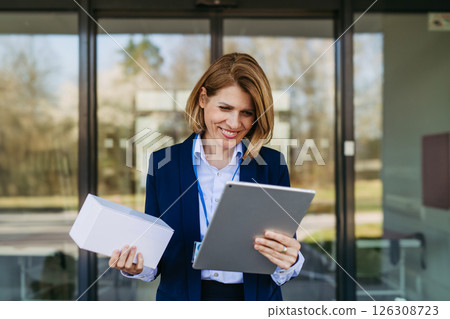 Portrait of female medical sales representative. Portrait of female medical sales representative. 126308723