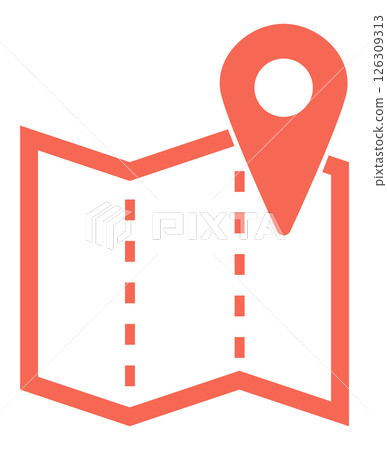 Map icon illustration 126309313