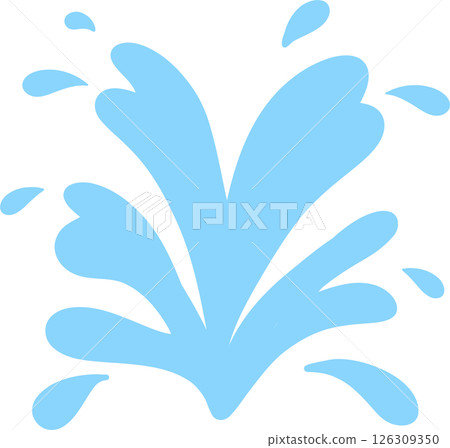 Fountain splash illustration 126309350