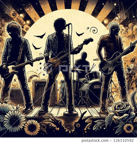 A super cool and stylish rock, metal and punk band. 126310592