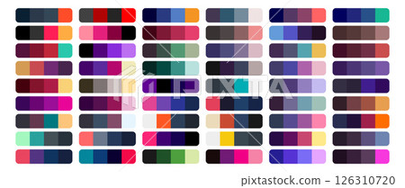 Extensive Variety of Vibrant and Modern Color Palettes Vector Illustration Extensive Variety of Vibrant and Modern Color Palettes Vector Illustration 126310720