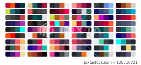 Extensive Variety of Vibrant and Modern Color Palettes Vector Illustration Extensive Variety of Vibrant and Modern Color Palettes Vector Illustration 126310721