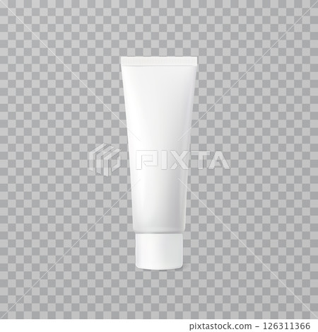 Realistic blank cosmetic tube packaging mockup Realistic blank cosmetic tube packaging mockup 126311366