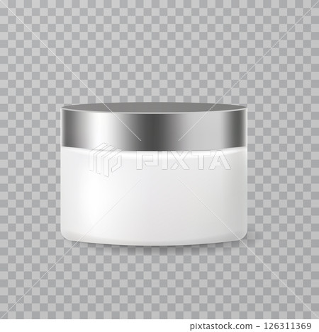 Realistic cosmetic jar packaging for skincare cream Realistic cosmetic jar packaging for skincare cream 126311369