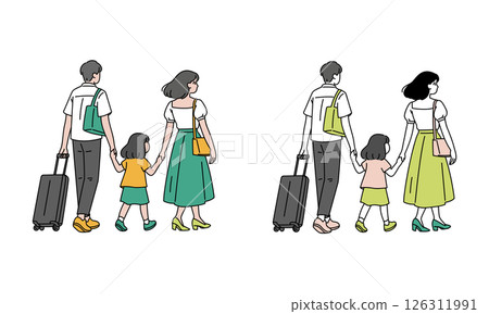 旅行家庭背影集 126311991