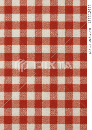 紅白格子格子織物紋理背景材質 126312433