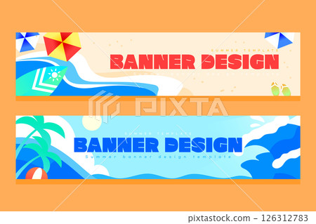Cool Summer Event Banner Cool Summer Event Banner 126312783
