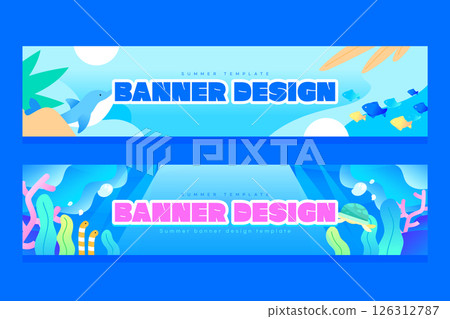Cool Summer Event Banner 126312787