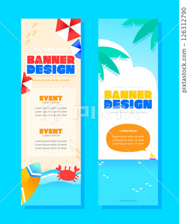 Cool Summer Event Banner Cool Summer Event Banner 126312790