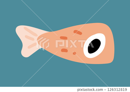 Cute Cartoon Fish Sea Animal Illustration 126312819