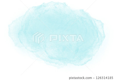 Sky blue watercolor spot. Abstract turquoise watercolor background for cards and flyers design Sky blue watercolor spot. Abstract turquoise watercolor background for cards and flyers design 126314185