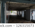 The silence of the urban structure, the deserted passageways 126315073