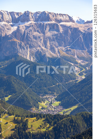 Seceda mountains in Val Gardena, Italy, autumn Seceda mountains in Val Gardena, Italy, autumn 126315683