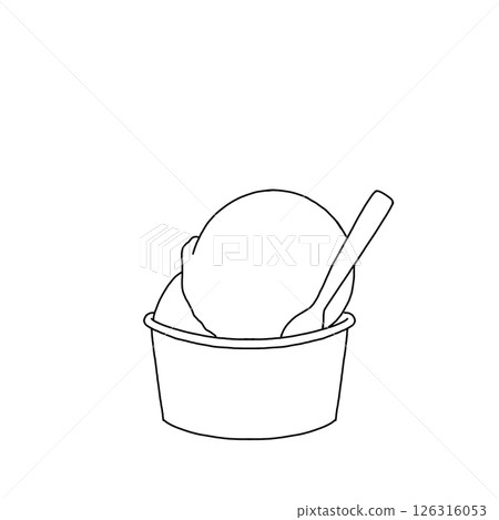 Cup ice cream illustration Cup ice cream illustration 126316053