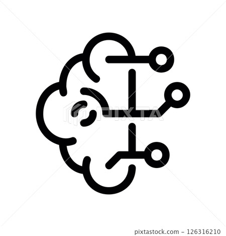 Abstract Representation of Digital Brain and Neural Network 126316210