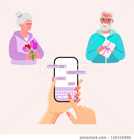 Retired people Gift remotely Mobile service 126316990