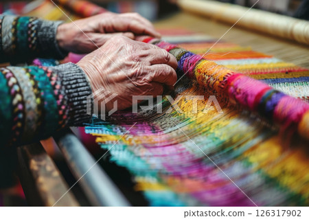 Artisan Weaving Traditional Handmade Carpet 126317902