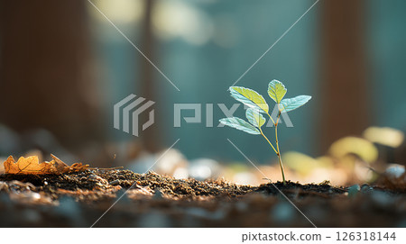 A small sprout in the forest 126318144