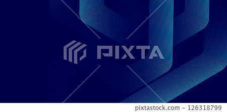 Modern medical or health care scientific abstract background with hexagons. Geometric stripe line art design for poster, brochure, cover, banner, header, website, presentation template 126318799
