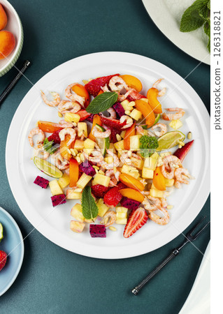 Elegant gourmet seafood dish. 126318821