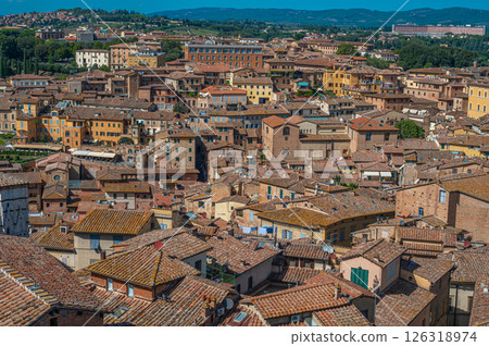 Aerial View of Siena Historic Cityscape Italy Aerial View of Siena Historic Cityscape Italy 126318974