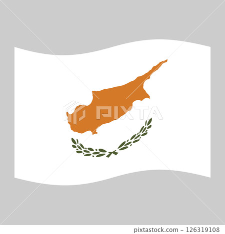 Waving flag of Cyprus, national symbol Waving flag of Cyprus, national symbol 126319108