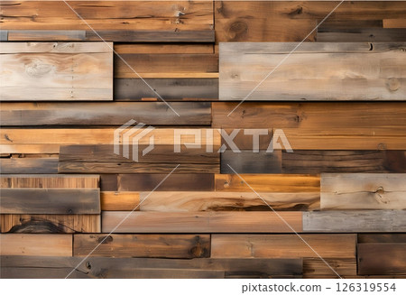Natural colored coated wood panel with beautiful finish.AI Generated 126319554